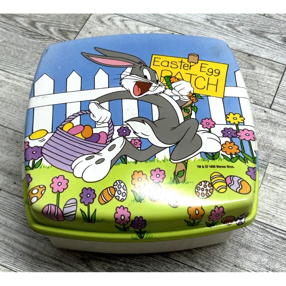 LOONEY TUNES‎ "BUGS BUNNY" HAPPY EASTER WARNER BROS DATED 1995 PLASTIC STORAGE